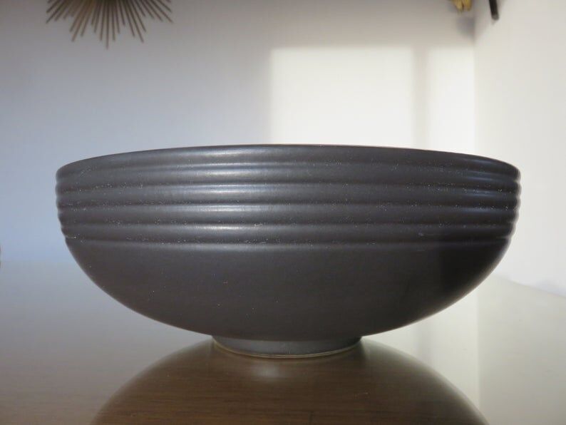 St Clement's matte black ceramic vase from the 1960s