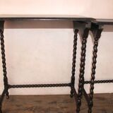Wooden nesting table. 3 small nesting tables.