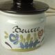 Water butter dish in faiece desvres gabriel fourmaintreau decor chaumiere