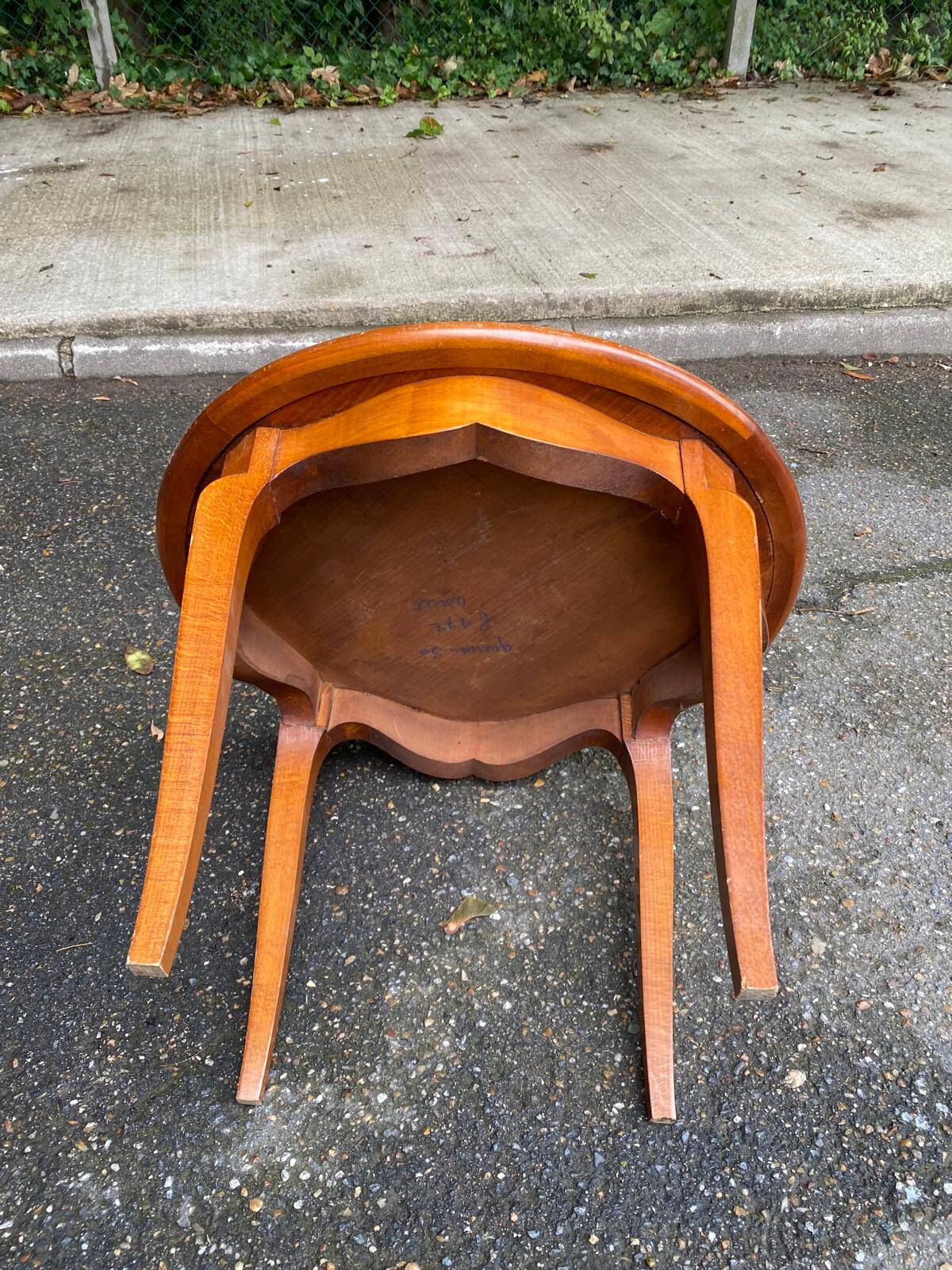 Louis XV round coffee table in solid wood