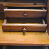 American cylinder desk or Roll Top Desk, solid pine, 10 drawers, good condition 140x60