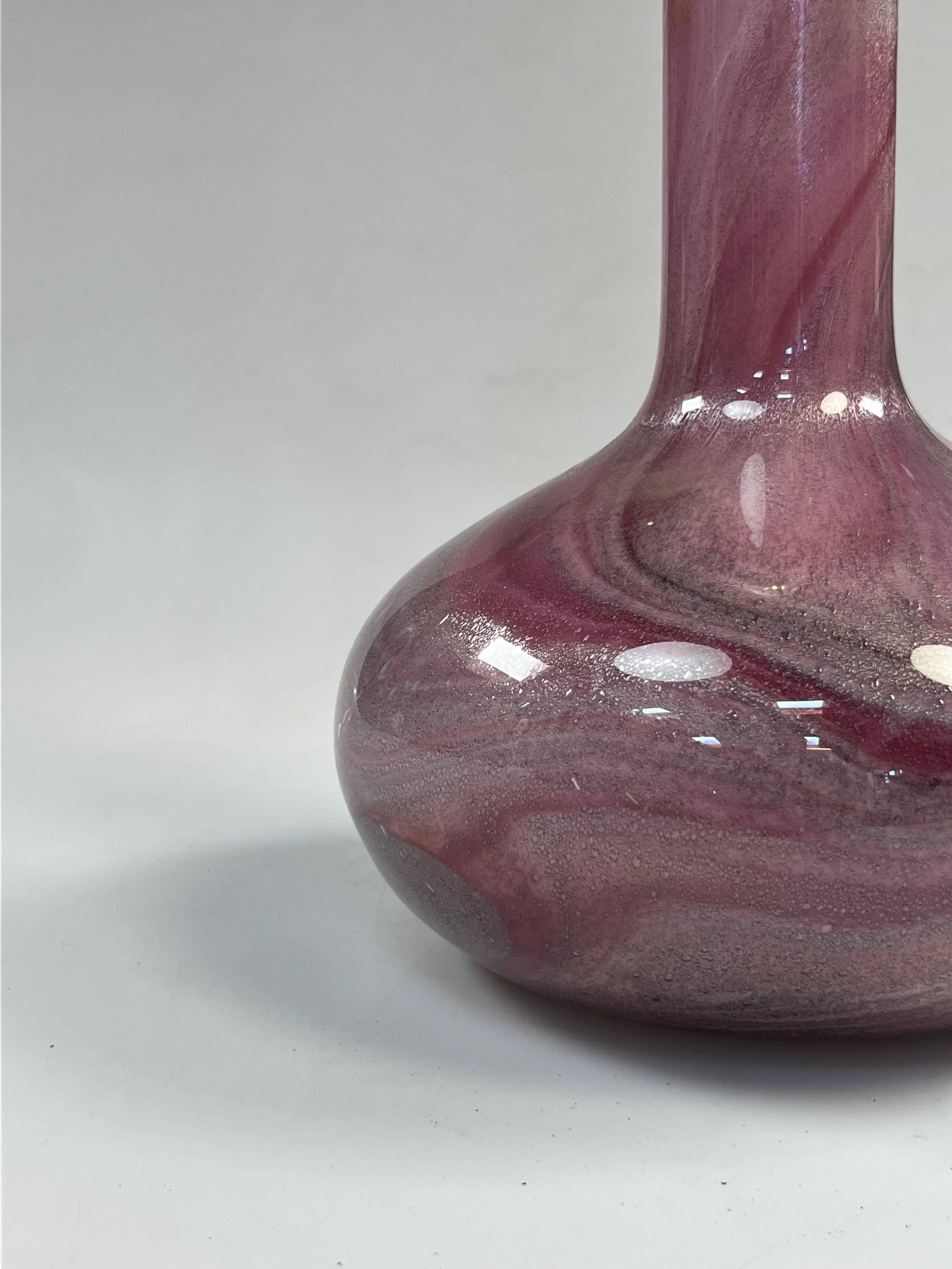 Vintage Danish Table Lamp, Purple Glass, Holmegaard Troll 2