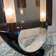 Pair of Verceram electric candlesticks – Space Age design – ceramic