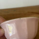 Set of 4 antique coloured faience cups KG Lunéville.