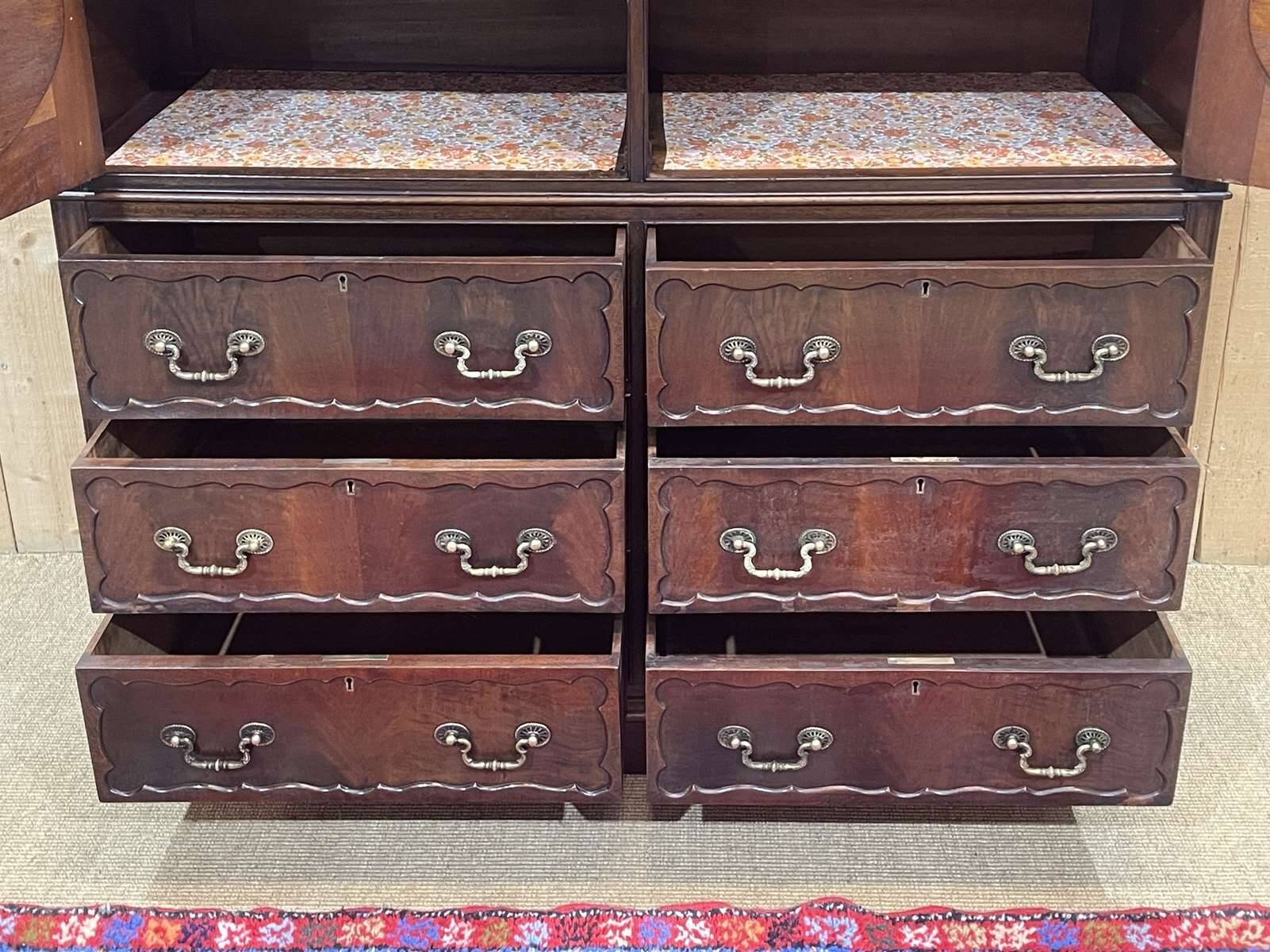 1950s English mahogany chest of drawers