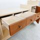Vintage lacquer and burl wood credenza, 1980s