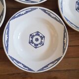 Set of 4 soup plates New earthenware from Givors