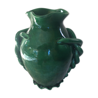 Green vase ceramic of the 1950s