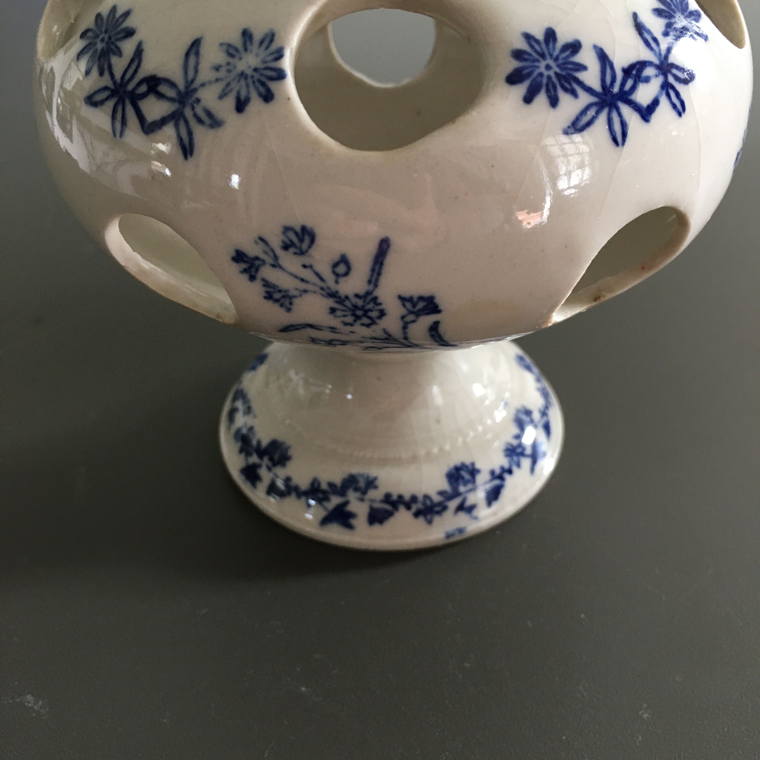 Blue decorative flower vase