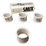 Série de 4 coquetiers rond serviette ikea smix design hagberg métal blanc #a520