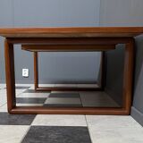 Large Teak coffee table with serving tray 1970s EMC Mobler Denmark