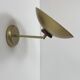 Vintage adjustable wall light, brass and wood, France 1970.