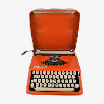 Japy L80 Hermes Orange 1970 Typewriter