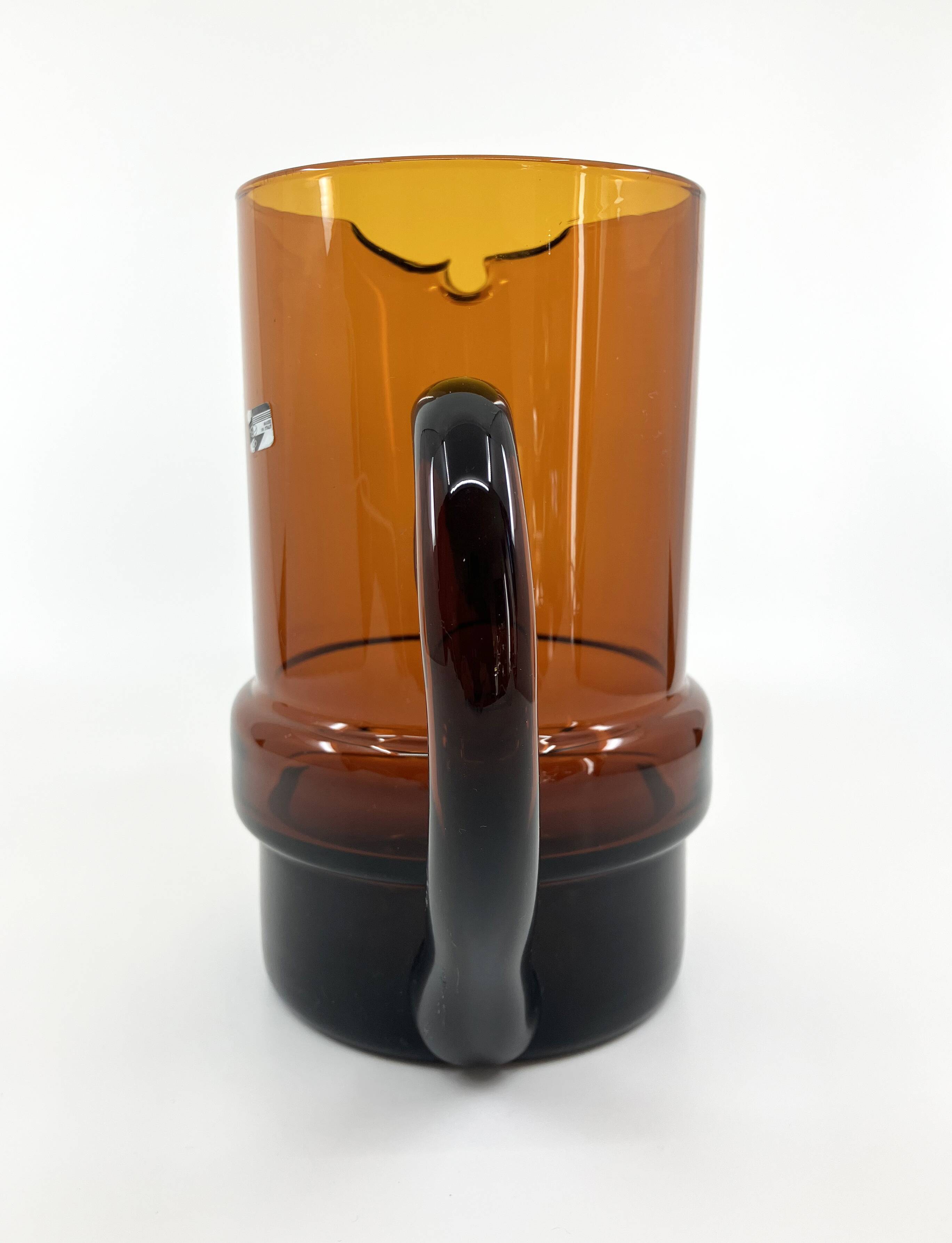 Set of 6 orangeade glasses / pitcher / ice bucket • Italy • 1970