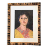 Portrait ancien pastel Jeune femme des années 30