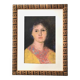 Old pastel portrait of young woman from the 1930s