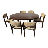 Baumann table and 6 chairs set