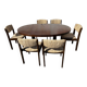 Table and 6 chairs set by Baumann