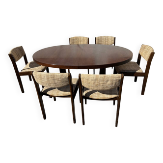 Baumann table and 6 chairs set