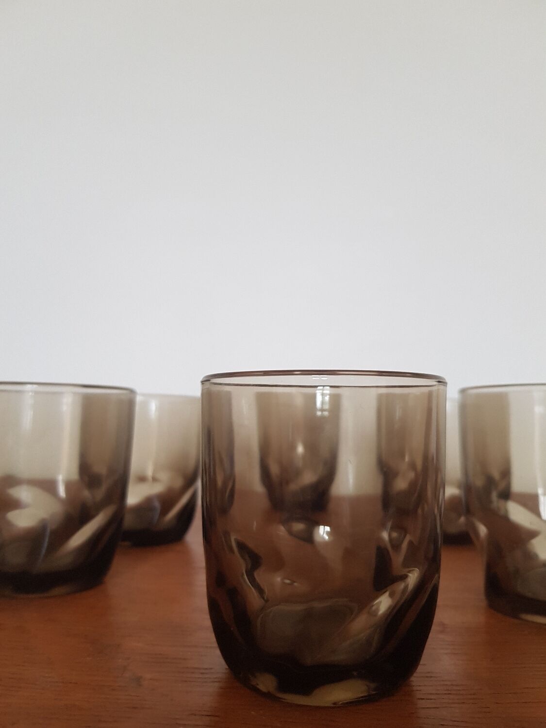 Set of 6 black glasses