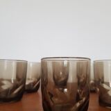 Set of 6 black glasses