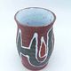Small Accolay vase in ceramic with polychrome abstract decoration – 1950s/60s