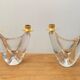 Pair of candlestick crystal Schneider France vintage 60s tbe