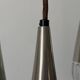 Suspended cascade lamp with 3 glass crystal shades and chrome, 1960s, Germany