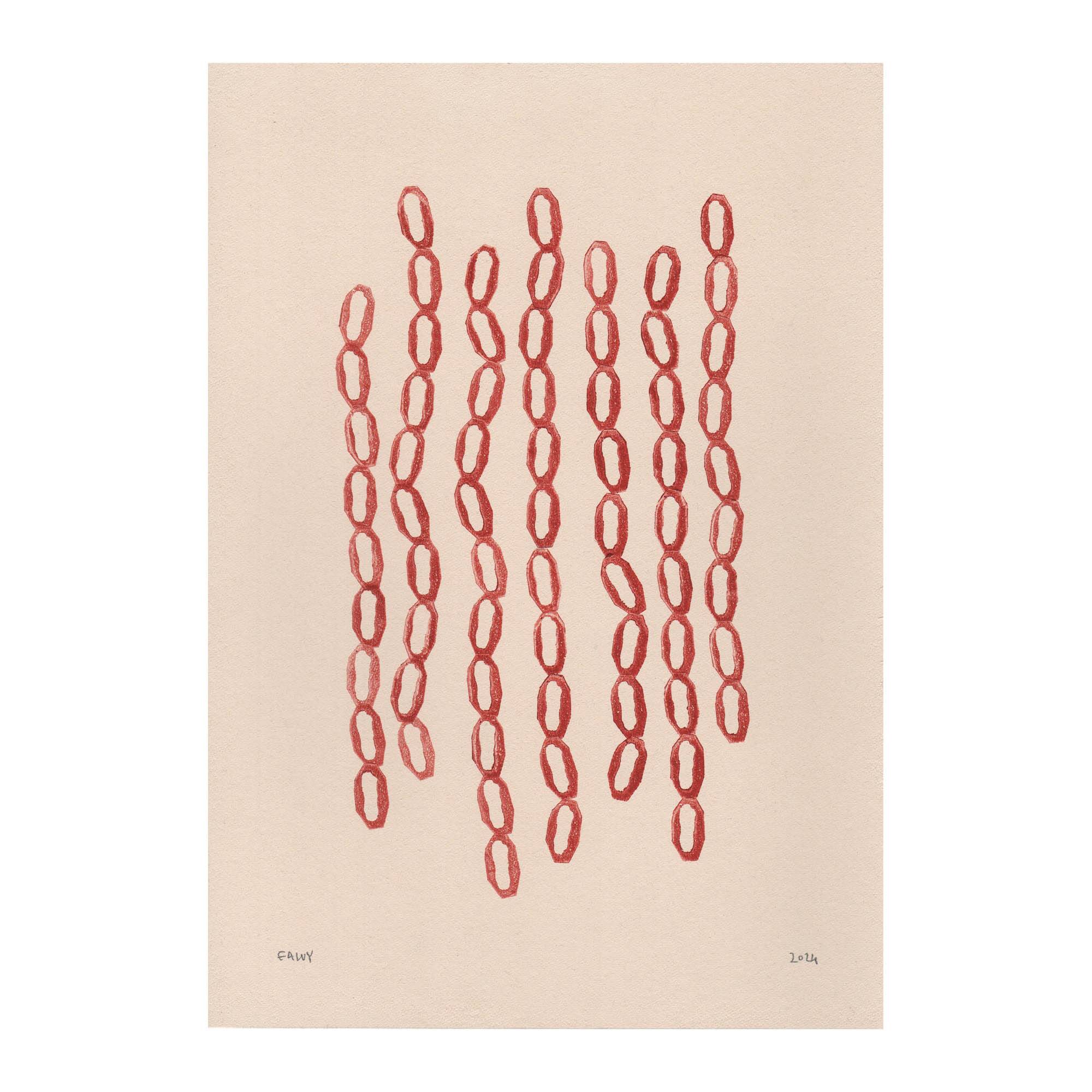 Peinture sur papier - B16  - signée Eawy