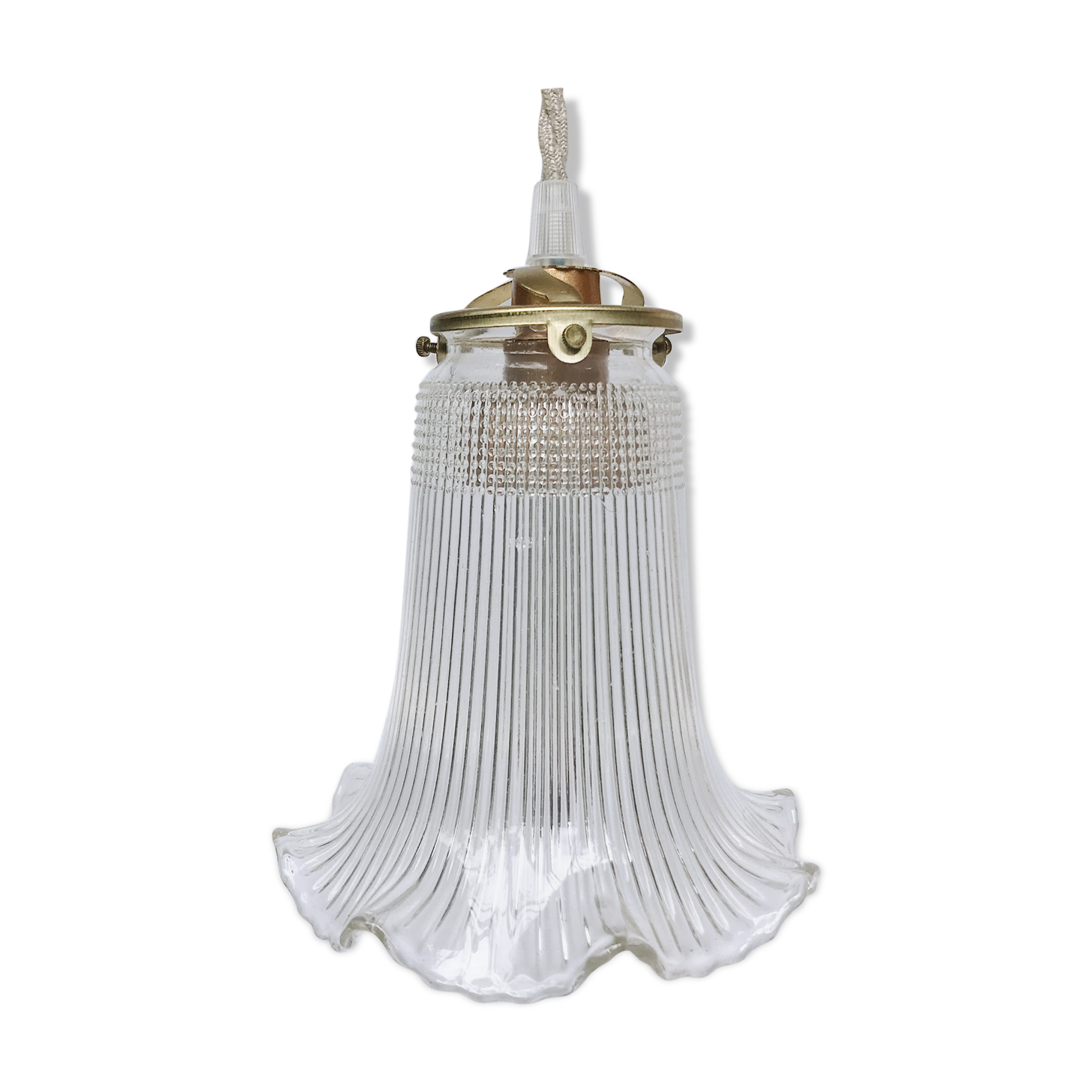 Walking lamp glass hollophane