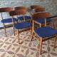 Mid century set of 6 teak dining chairs by Farstrup, Denmark 1960s