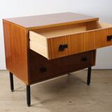 Vintage wood and metal chest of drawers, 1960