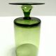 Set of Nine Green Hand-Blown Glass Drinking Glasses, Empoli, Italy