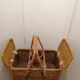 Picnic basket year 1960 vintage wicker