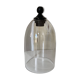Pendant Light in Vintage Clear Glass in Bell Shape