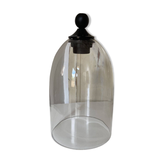 Pendant Light in Vintage Clear Glass in Bell Shape