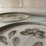 Set of 6 Sarreguemines stoneware dessert plates, Jocelyne pattern