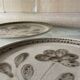 Set of 6 Sarreguemines stoneware dessert plates, Jocelyne pattern