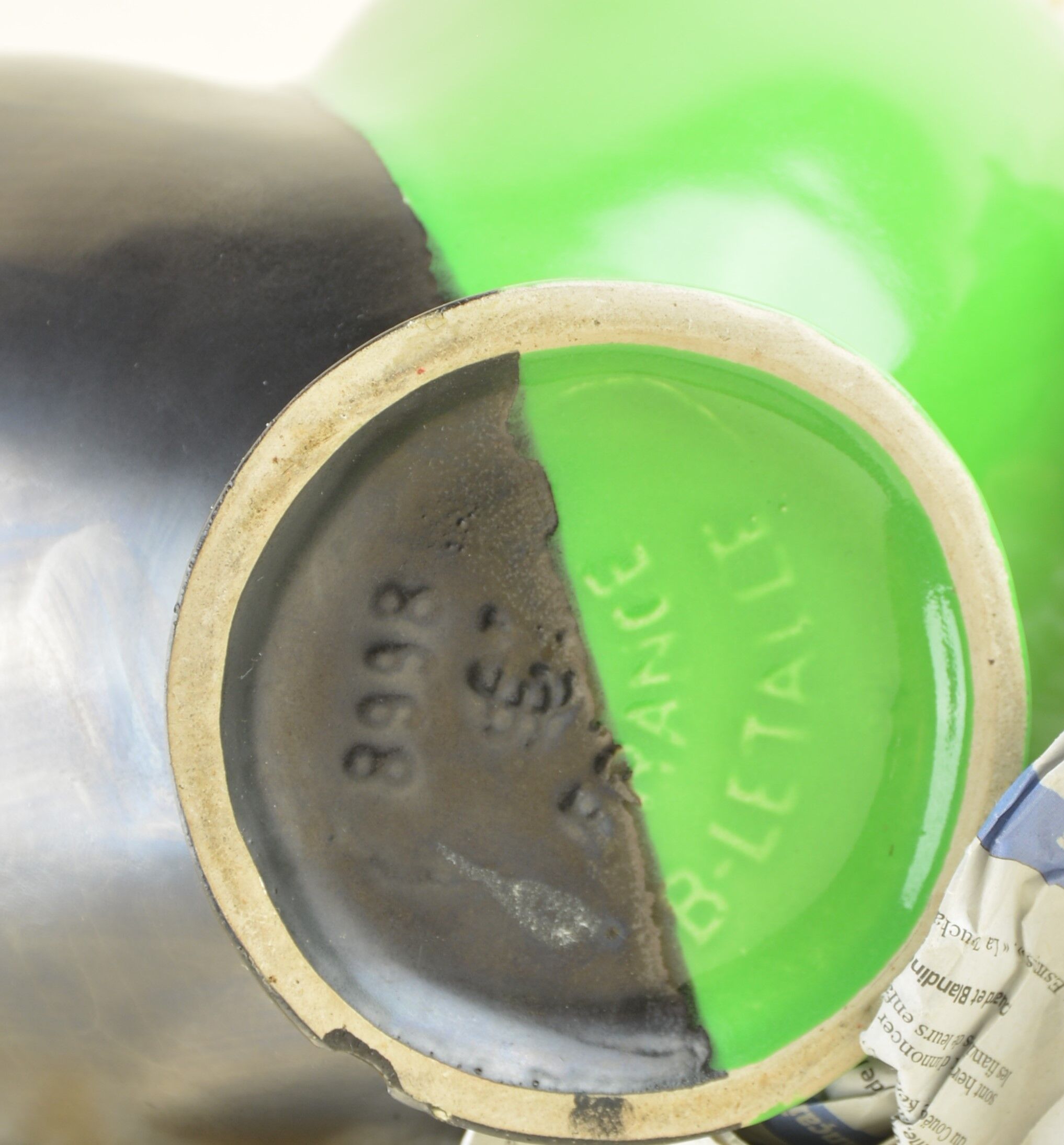 Two-tone basket vase Saint-Clément by Blanche Letaille