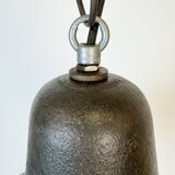 Industrial Blue Enamel Factory Lamp with Cast Iron Top, 1960s
