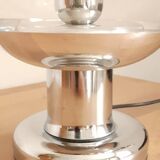 Space Age lamp in chromed metal and crystal, 1970