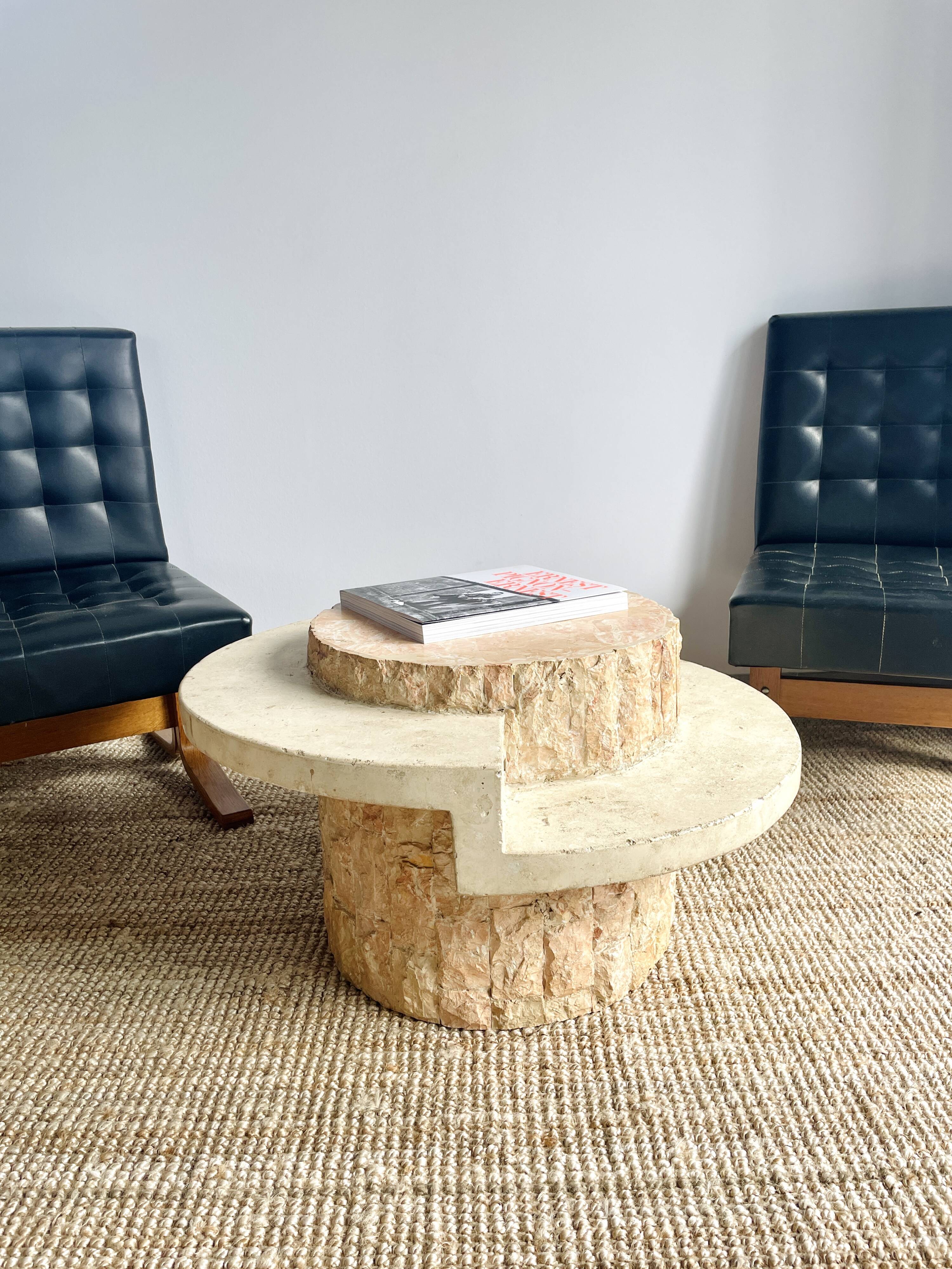 Table basse en travertin magnussen ponte
