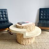 Magnussen ponte travertine coffee table