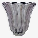 Vase art déco par Pierre D'Avesn, verre violet