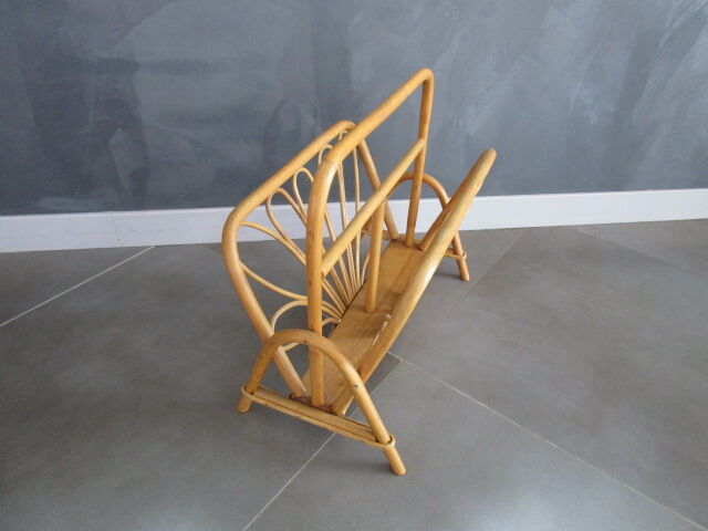 Vintage bamboo magazine rack