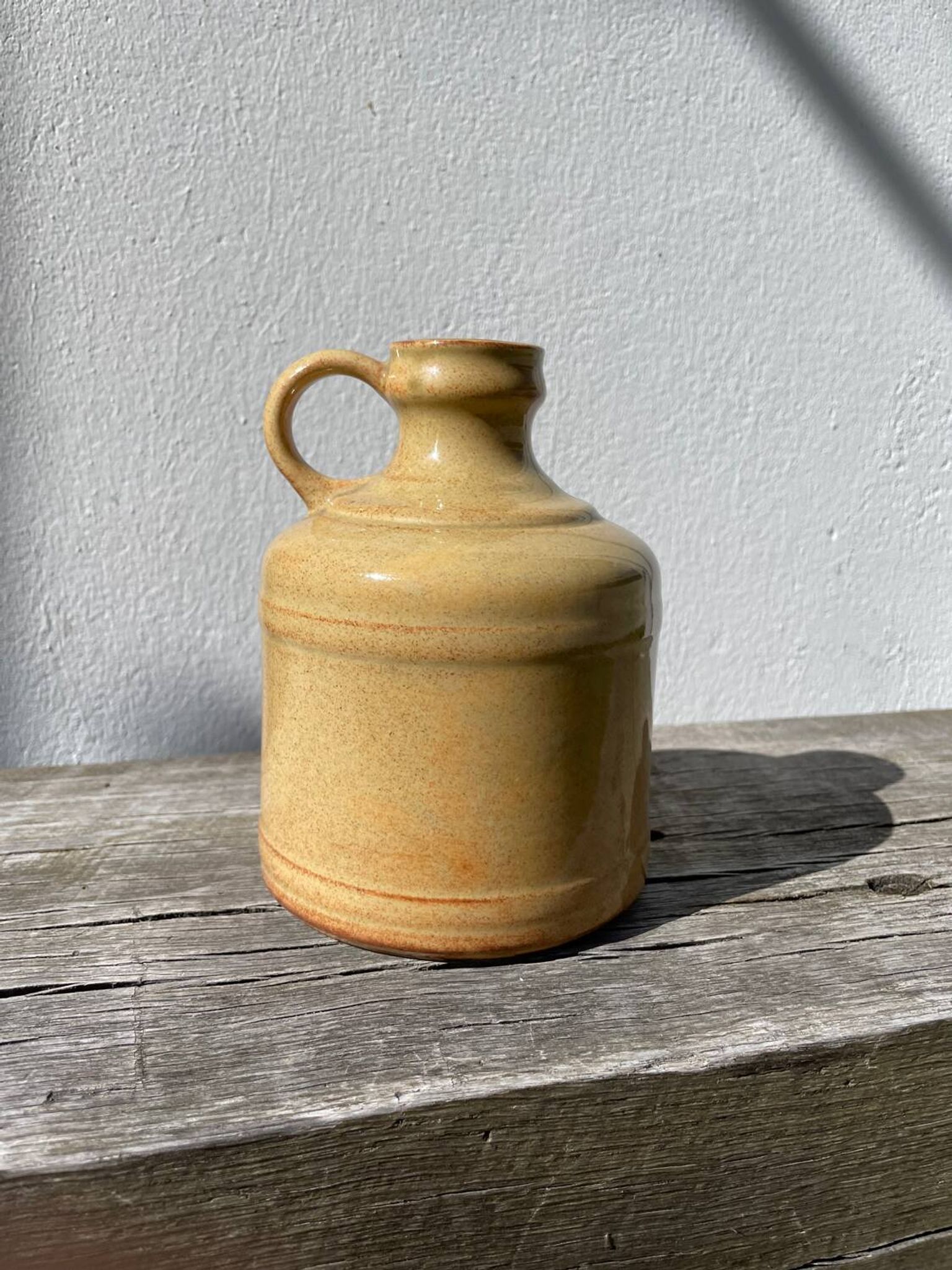 Antique glazed terracotta jug vase