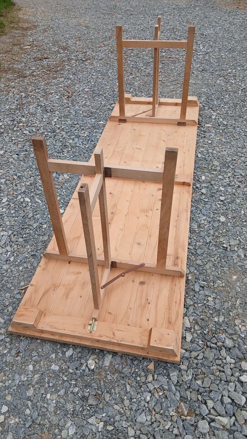 Table de ferme pliante 250 cm, 8/10 personnes