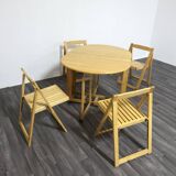 Set Tavolo E Sedie Richiudibile Design Scandinavo Anni 80 Modernariato