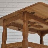 1970s, Danish design by Henning Kjærnulf for EG Kvalitetsmøbel, foldable sofa table, oak.