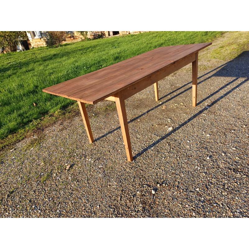 Table de ferme campagnarde en pin